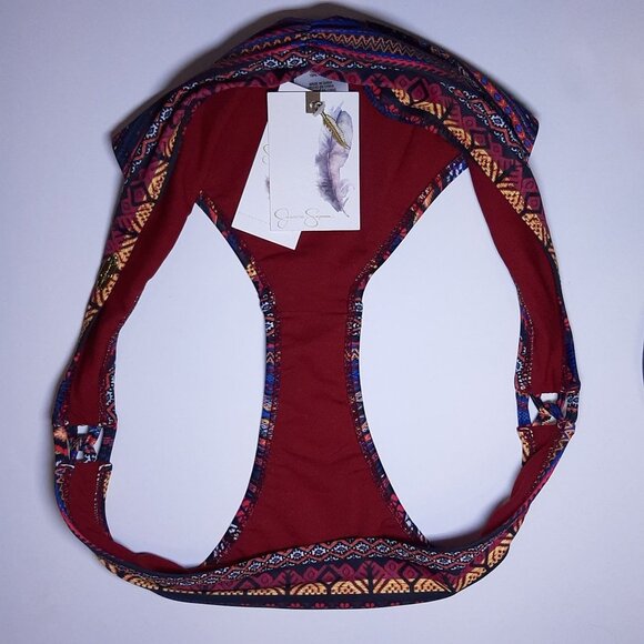 NEW Jessica Simpson Cherokee Queen Spice Bikini Bottom Womens Size Large Red - Picture 9 of 12